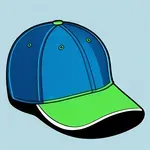 blue baseball cap with green brim image